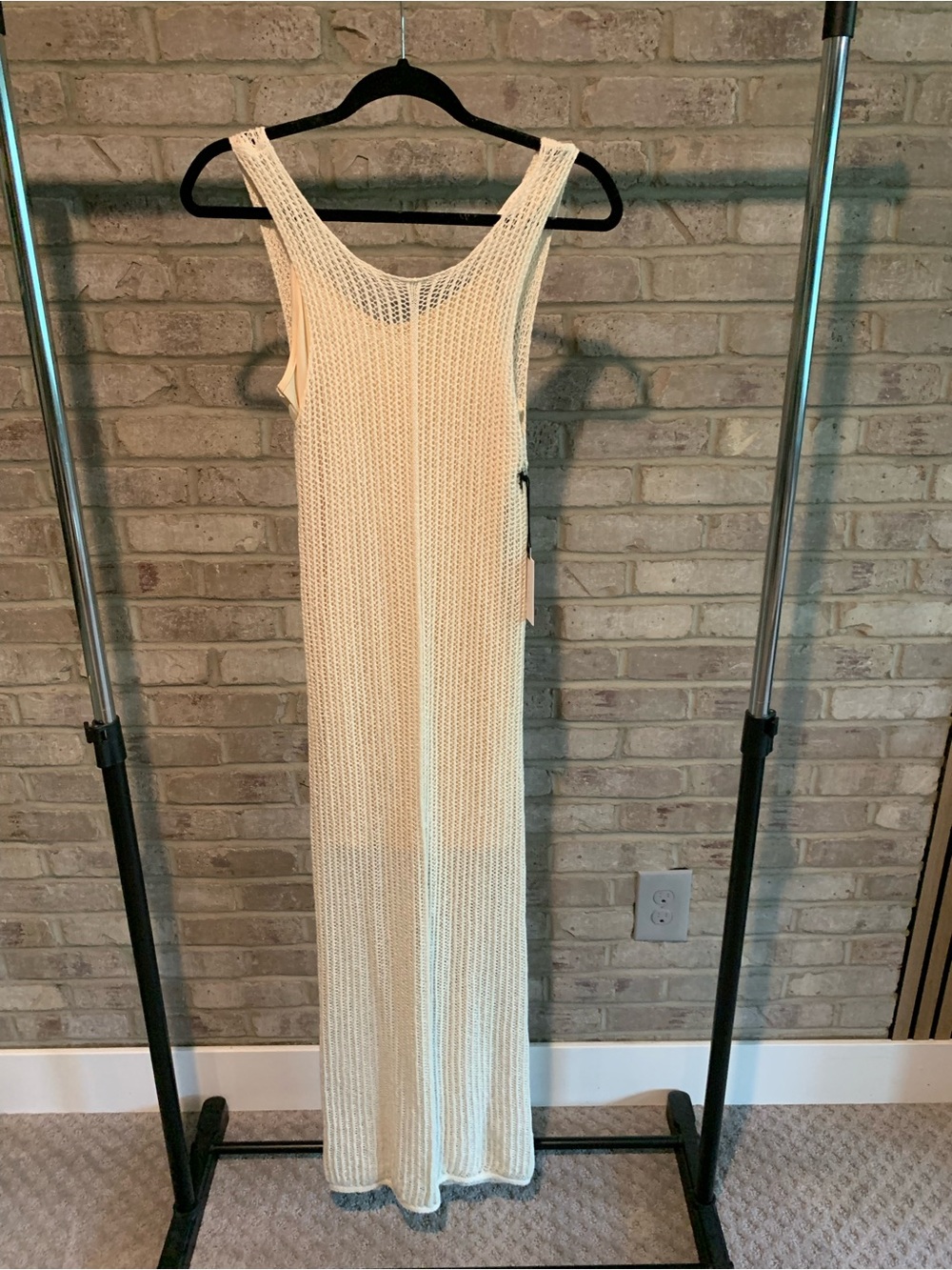 Sleeveless Knit Maxi Dress in Cream